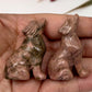 Unakite Jasper Small Wolves Dogs Crystal Carvings YOU CHOOSE