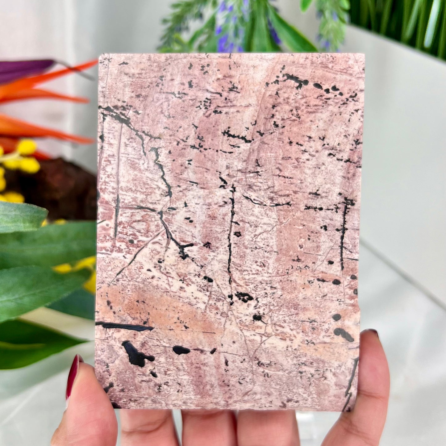 Dendritic Jasper Slab Crystal Slab Carving 244g