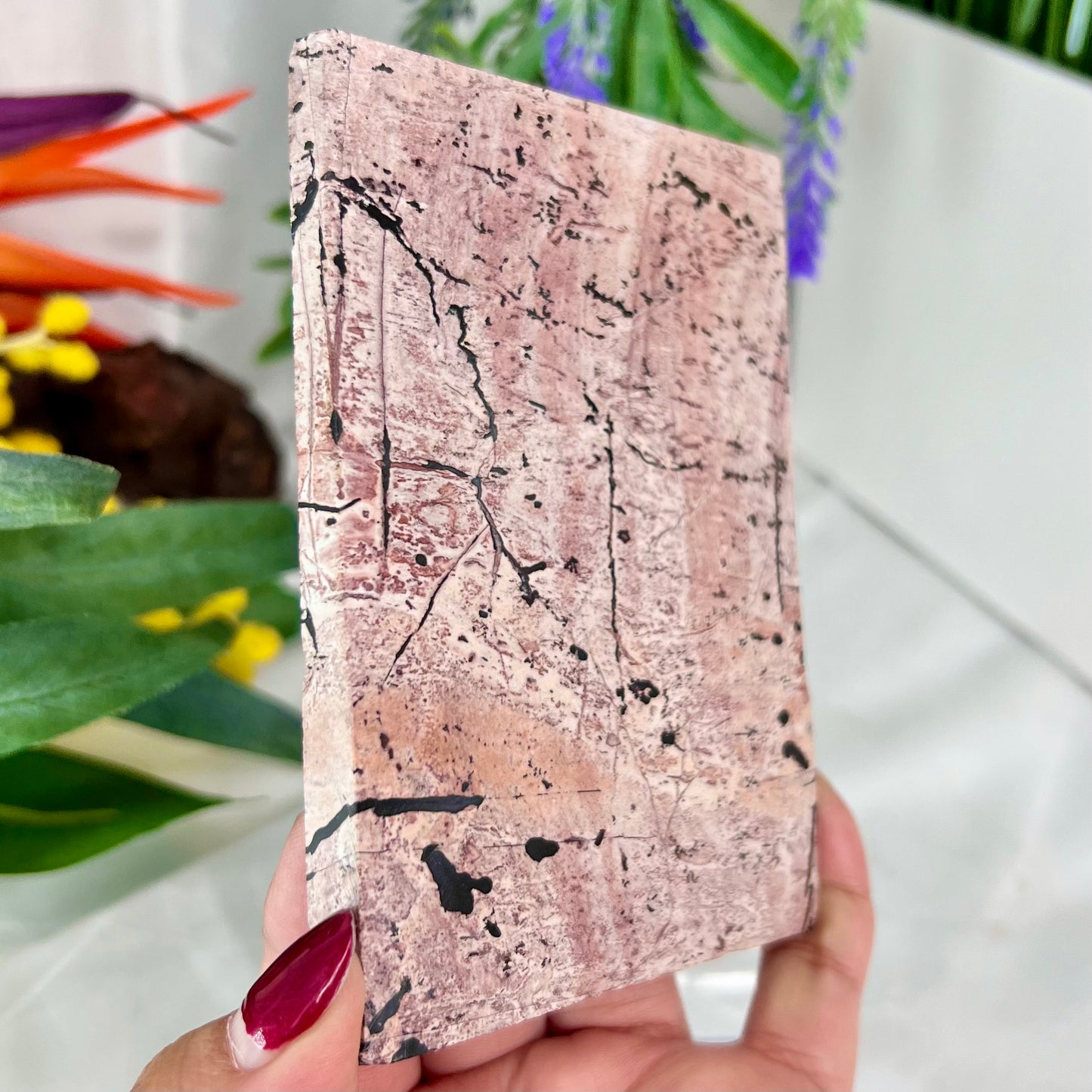 Dendritic Jasper Slab Crystal Slab Carving 244g