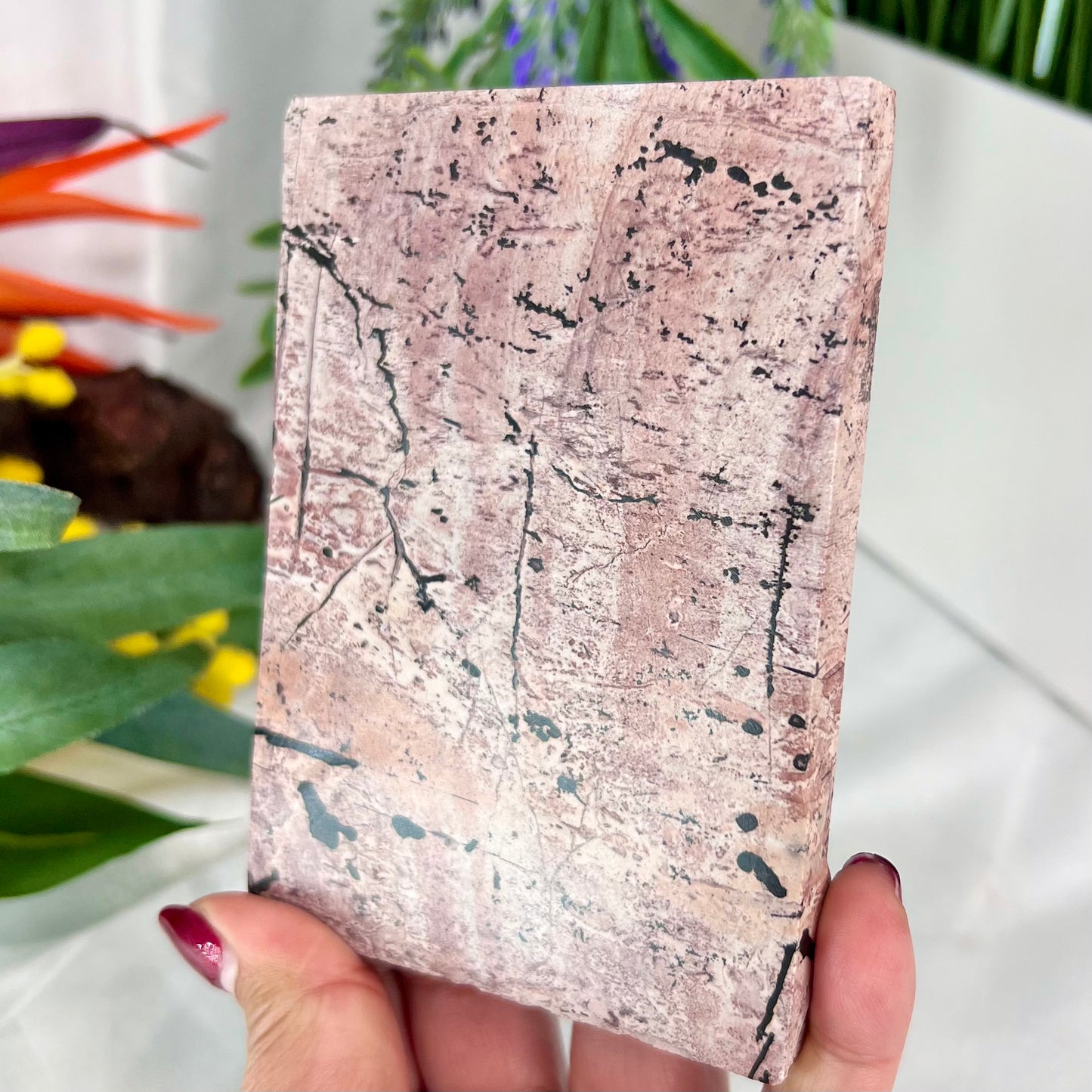 Dendritic Jasper Slab Crystal Slab Carving 244g