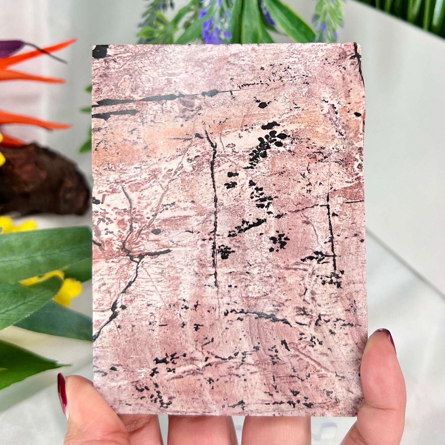 Dendritic Jasper Slab Crystal Slab Carving 244g