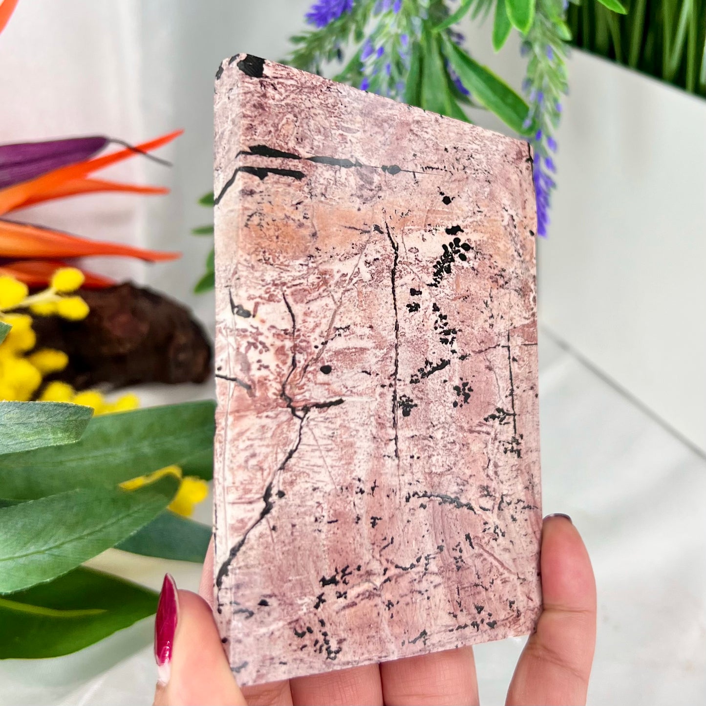 Dendritic Jasper Slab Crystal Slab Carving 244g