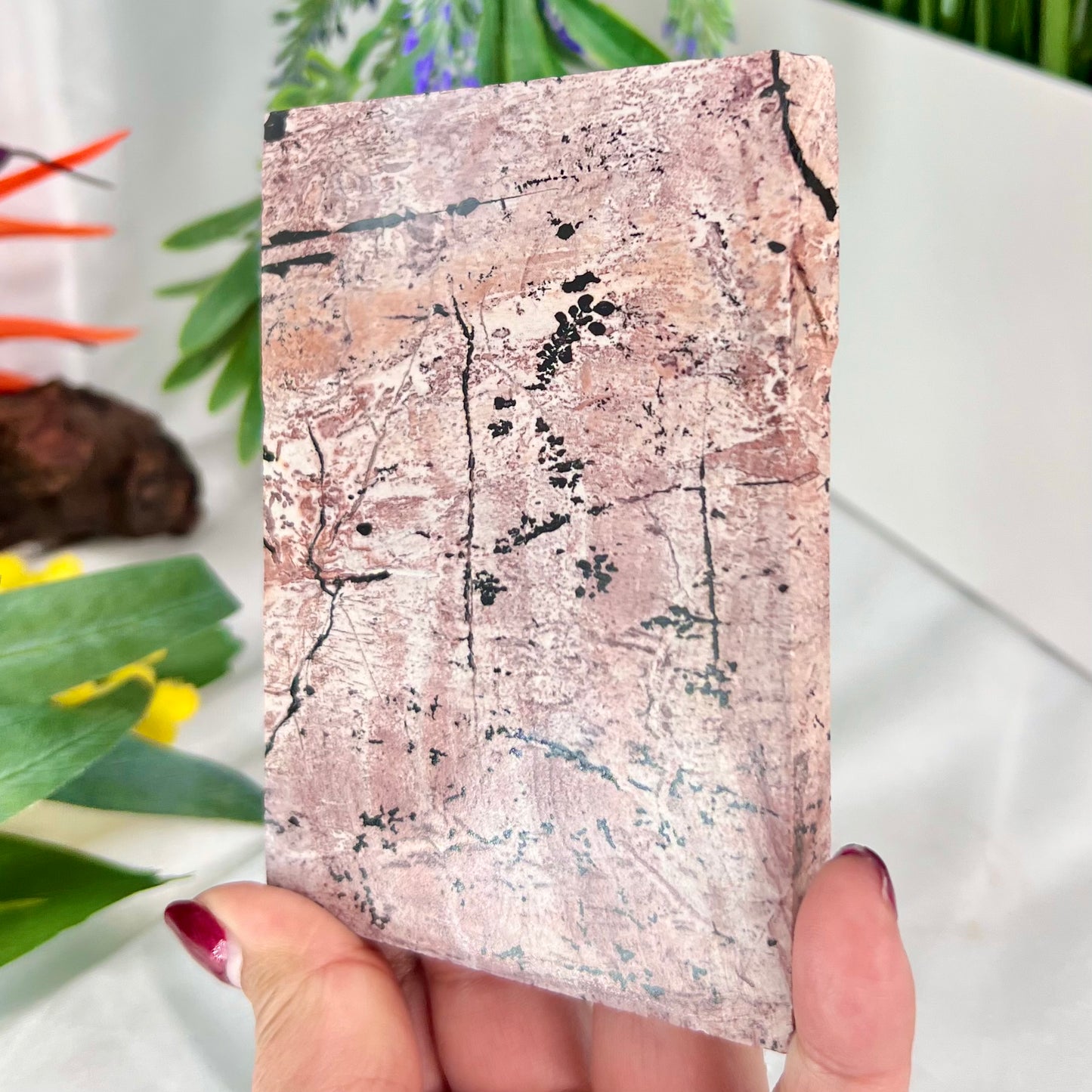 Dendritic Jasper Slab Crystal Slab Carving 244g