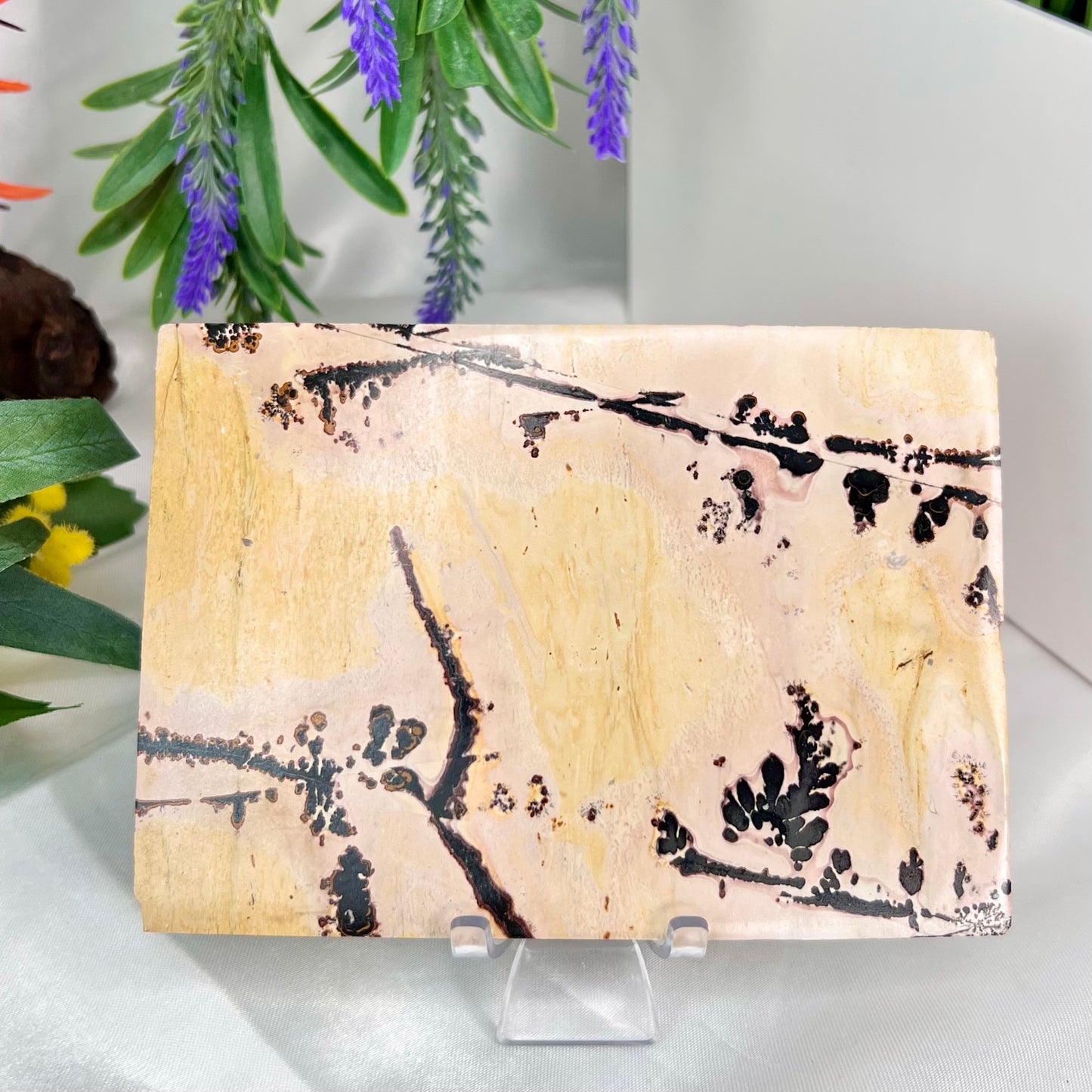 Dendritic Jasper Slab Crystal Slab Carving 417g