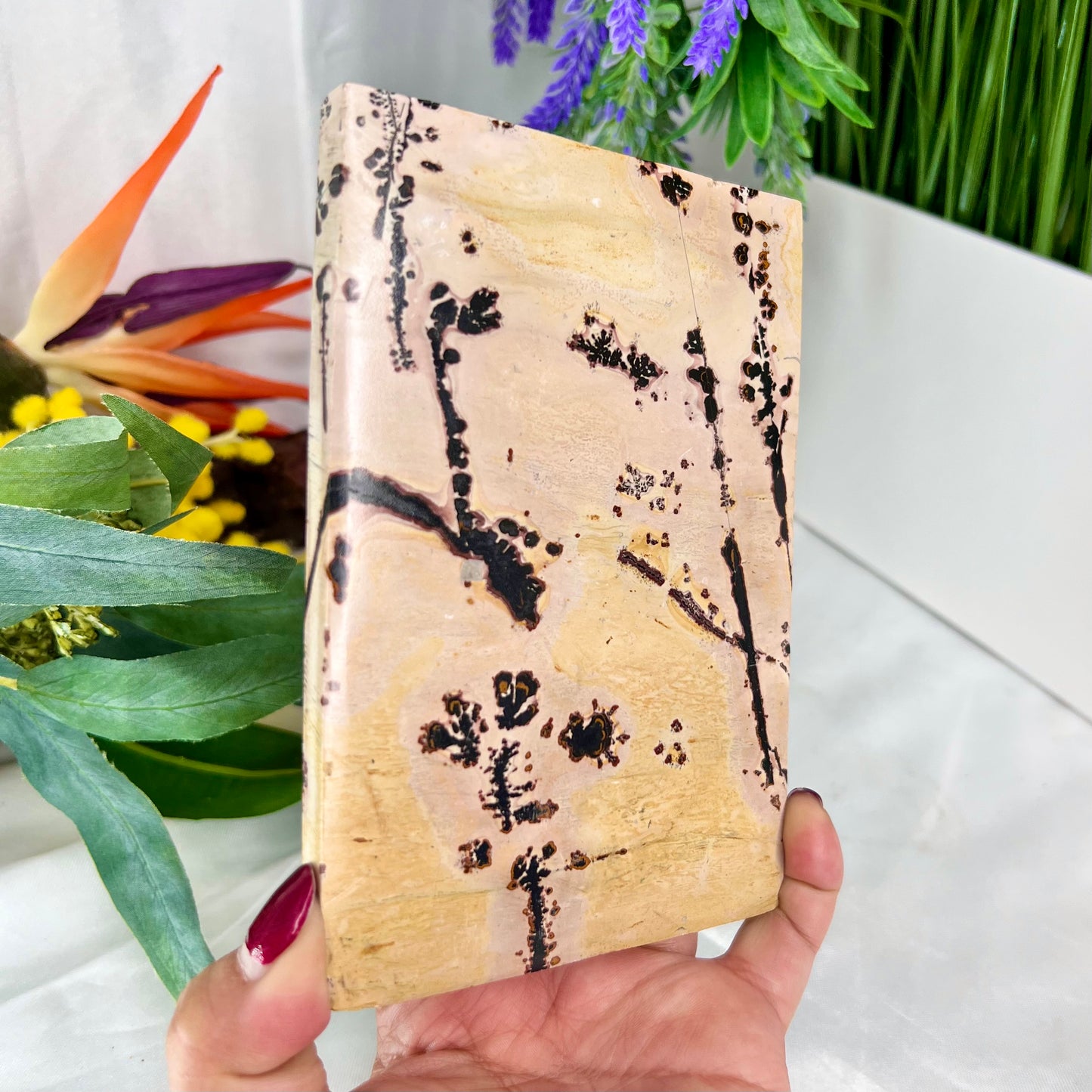 Dendritic Jasper Slab Crystal Slab Carving 417g