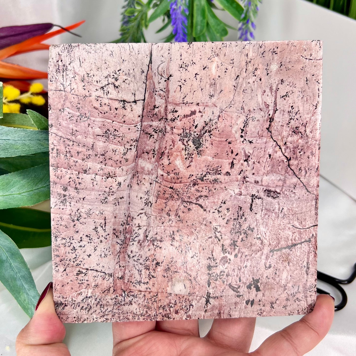 Dendritic Jasper Slab Crystal Slab Carving 454g