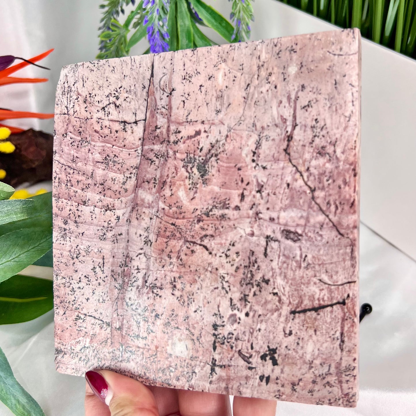 Dendritic Jasper Slab Crystal Slab Carving 454g