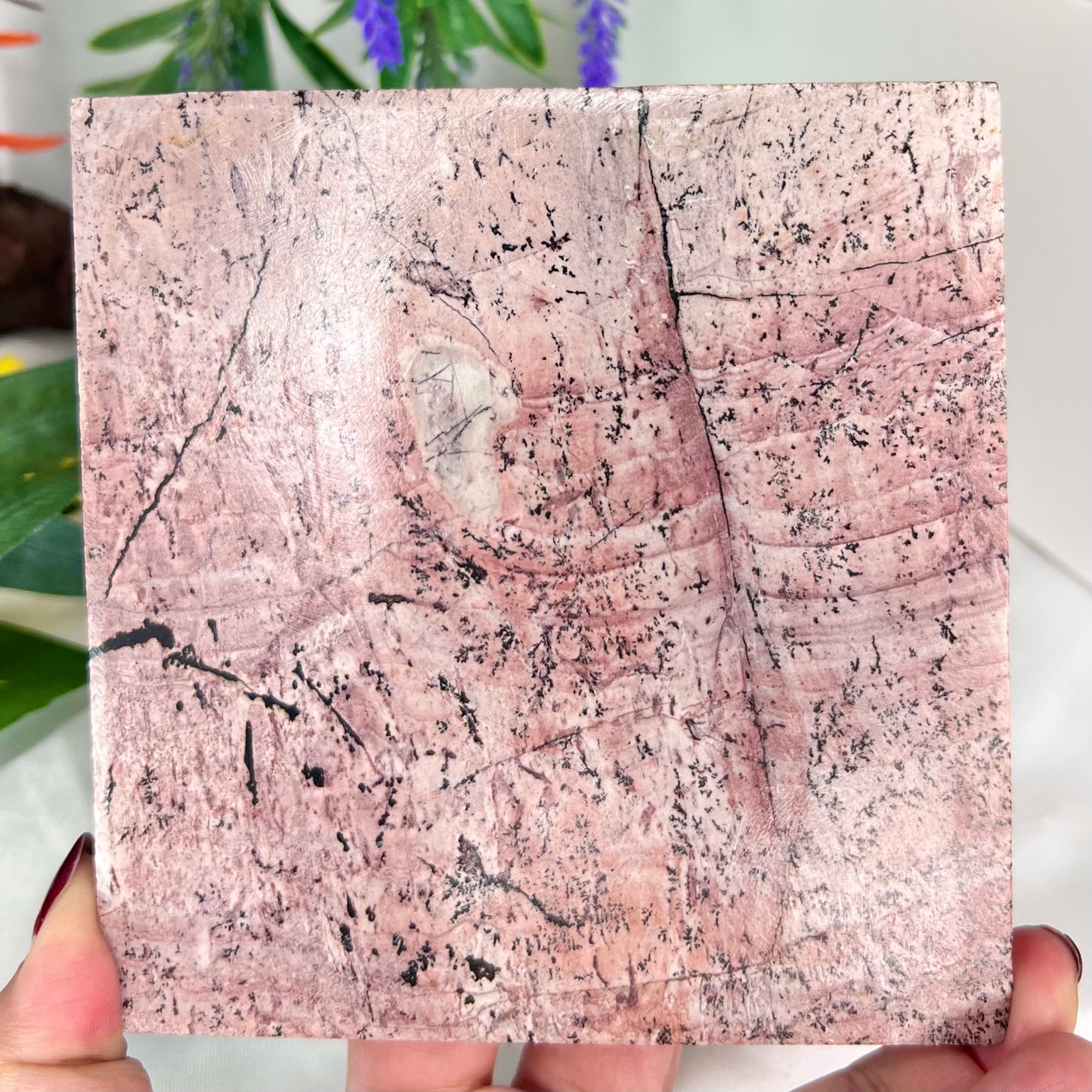 Dendritic Jasper Slab Crystal Slab Carving 454g