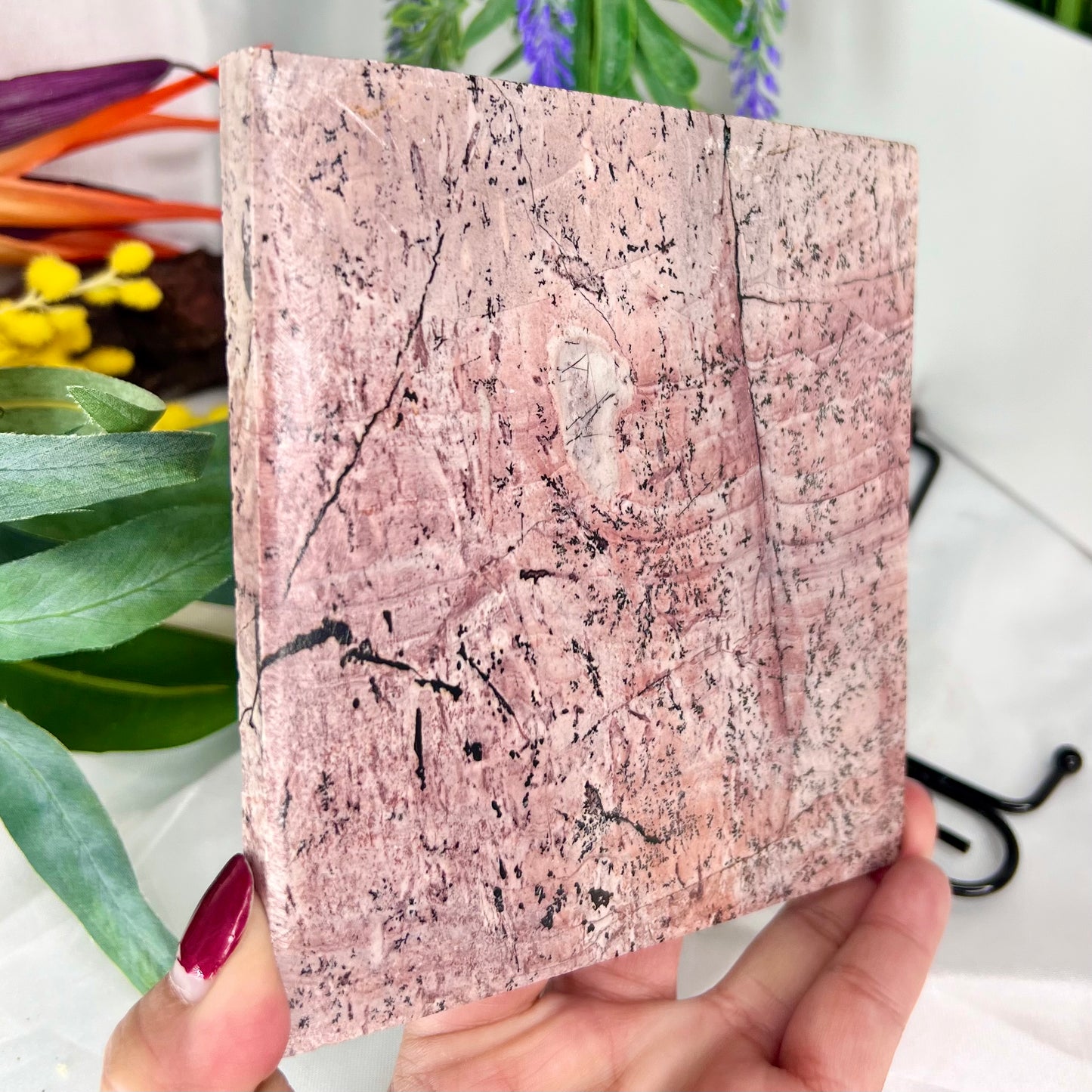 Dendritic Jasper Slab Crystal Slab Carving 454g