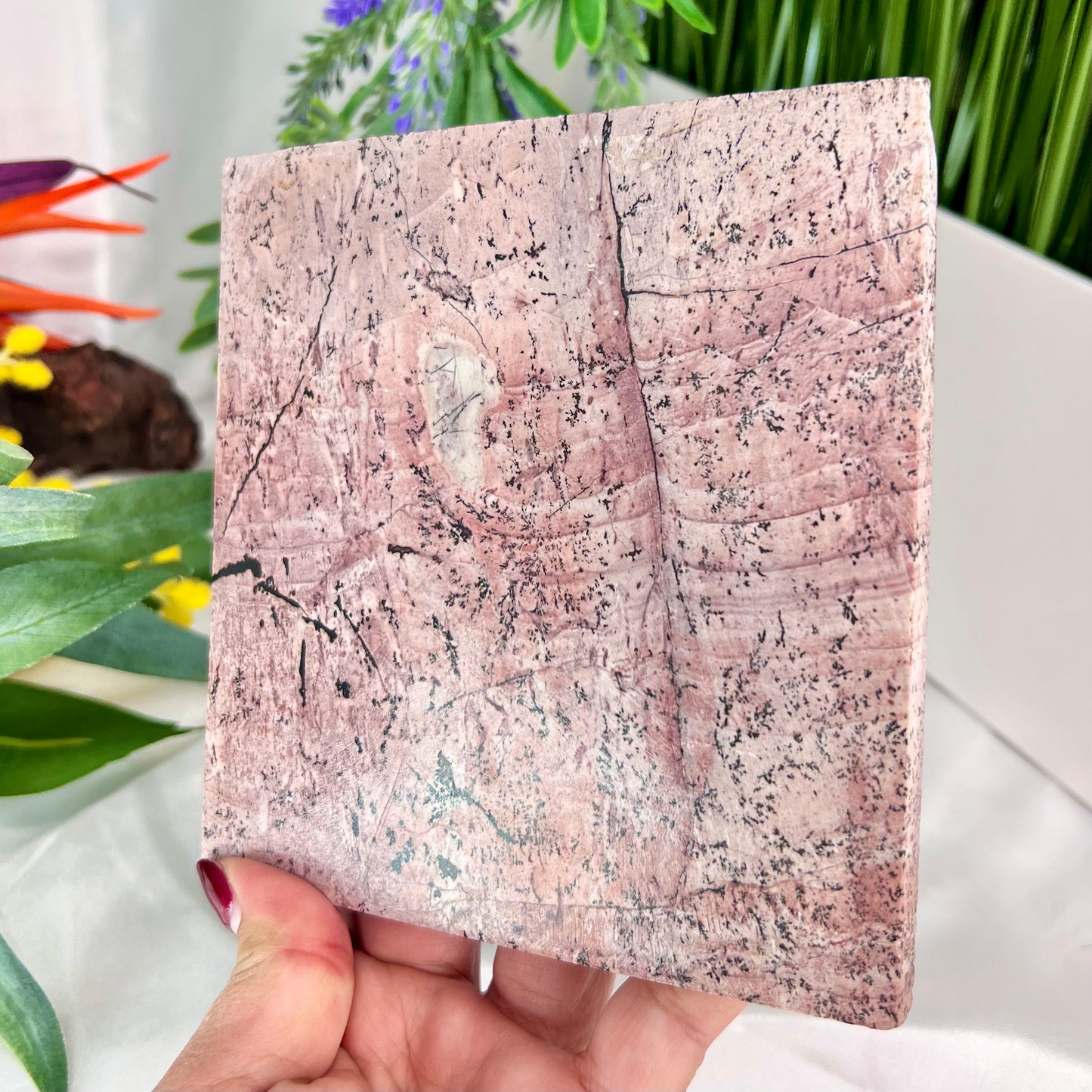 Dendritic Jasper Slab Crystal Slab Carving 454g