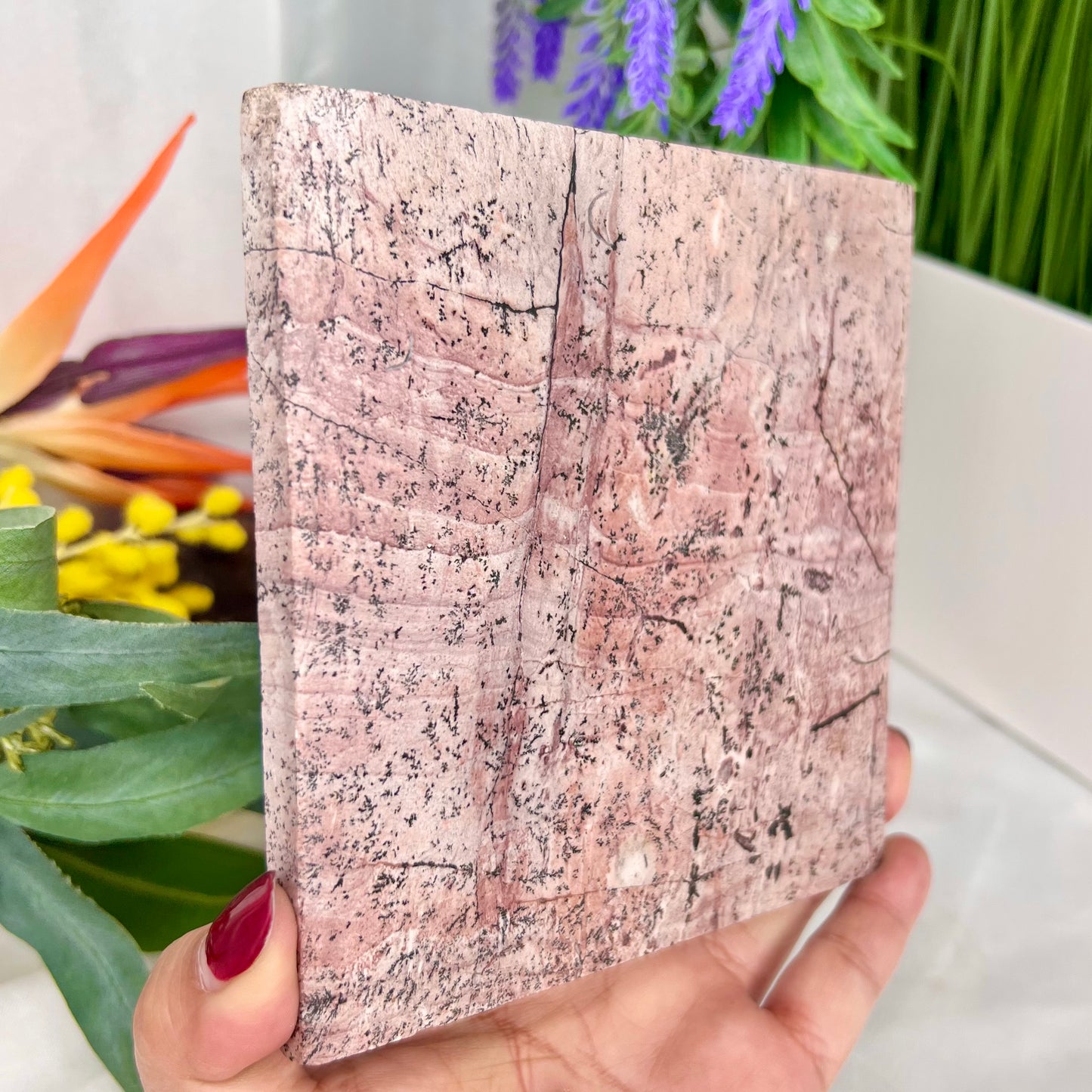 Dendritic Jasper Slab Crystal Slab Carving 454g