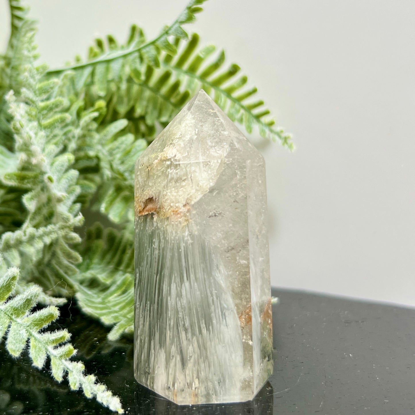 Lodolite Garden Scenic Quartz Tower Point Natural Crystal Generator 72g 63mm