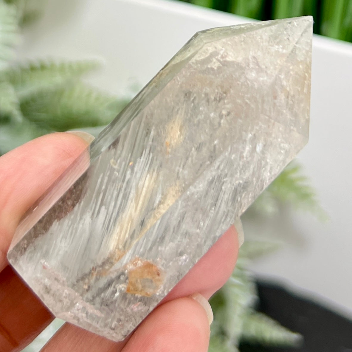 Lodolite Garden Scenic Quartz Tower Point Natural Crystal Generator 72g 63mm