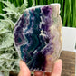 Rainbow Fluorite Slice Crystal Specimen Slab 220g