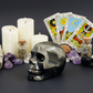 Silver Sheen Obsidian Skull Crystal Skull Carving 713g