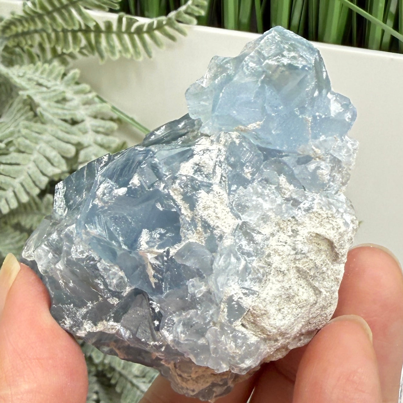 Celestite Celestine Chunk Specimen Geode Cluster Crystal 272g