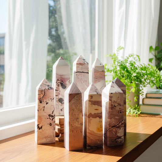 Dendritic Jasper Obelisk Points Towers Crystal YOU CHOOSE