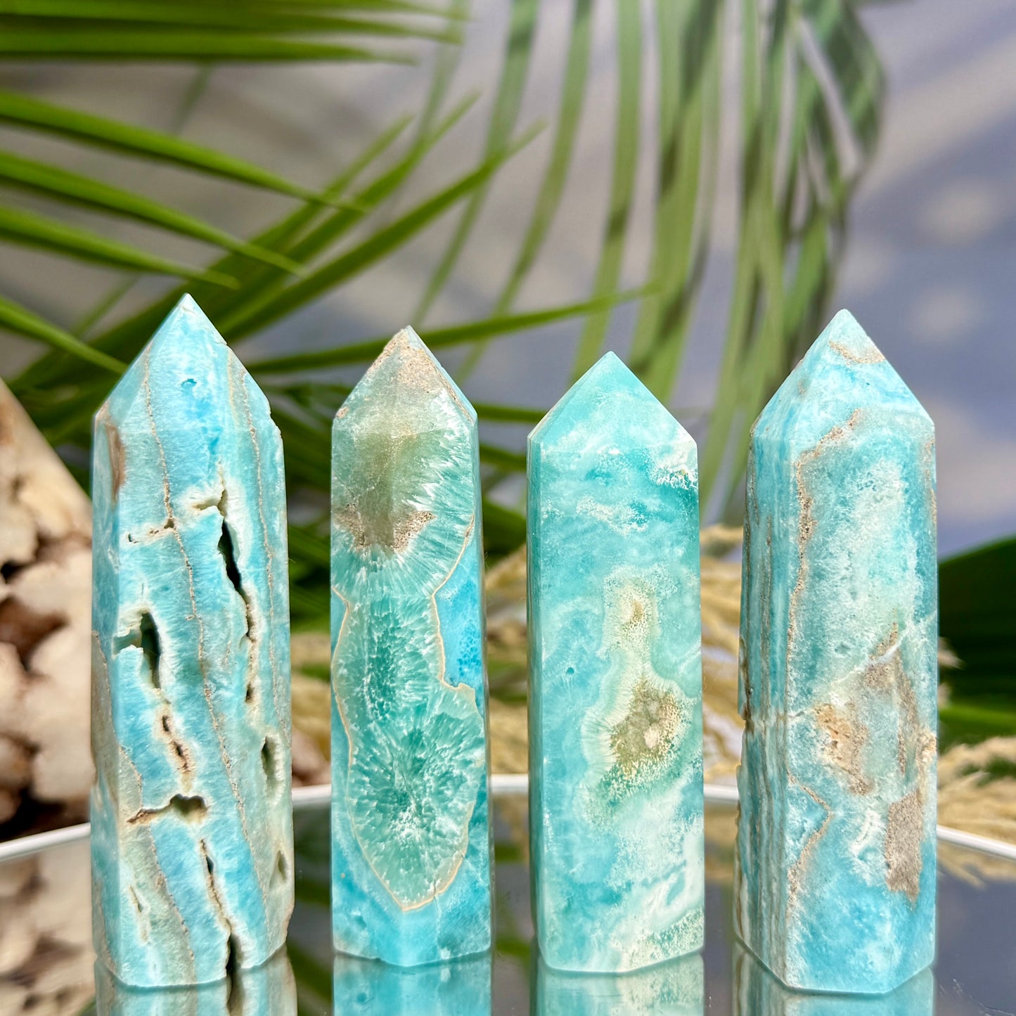 Blue Aragonite Points Towers Crystal Generators You Choose