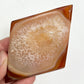 Carnelian Quartz Diamond Display with Stand Healing Crystal Carving