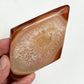 Carnelian Quartz Diamond Display with Stand Healing Crystal Carving