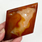 Carnelian Quartz Diamond Display with Stand Healing Crystal Carving