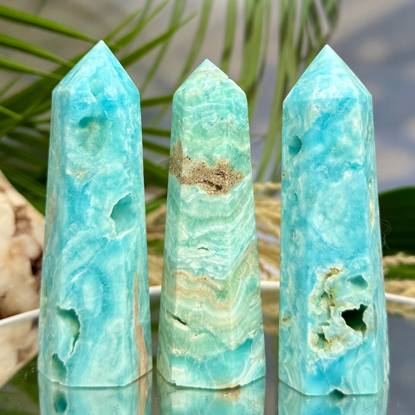 Blue Aragonite Points Towers Crystal Generators You Choose