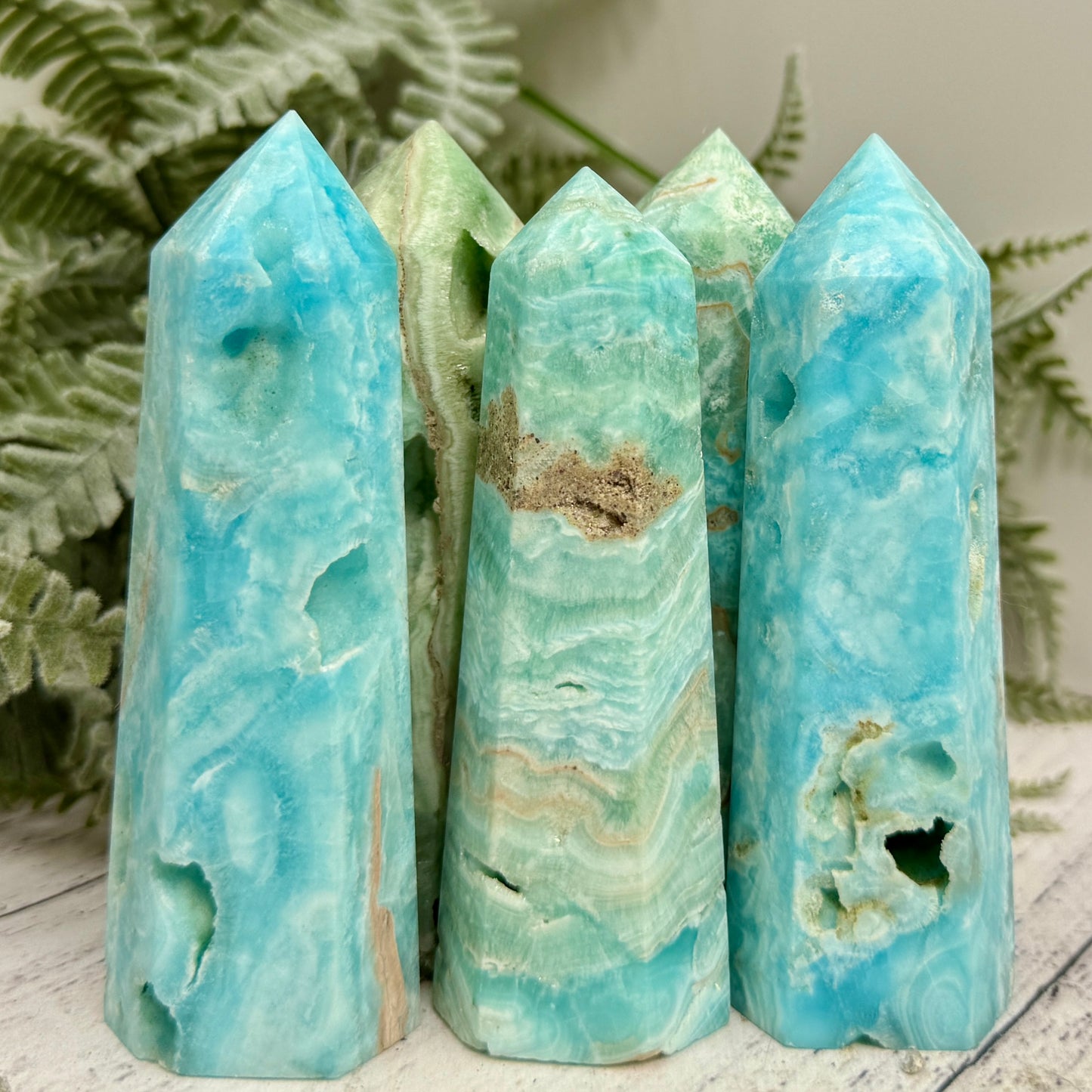Blue Aragonite Points Towers Crystal Generators You Choose