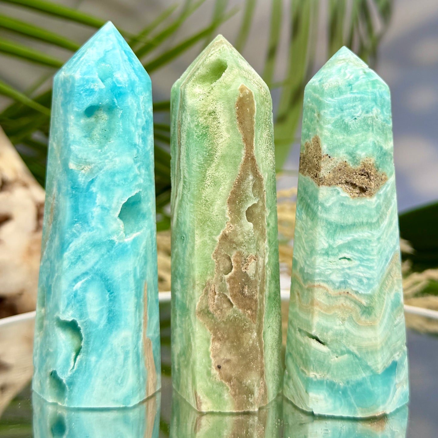 Blue Aragonite Points Towers Crystal Generators You Choose