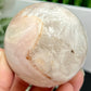 Flower Agate with Quartz Sphere Crystal Ball 386g 66mm