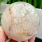 Flower Agate with Quartz Sphere Crystal Ball 386g 66mm