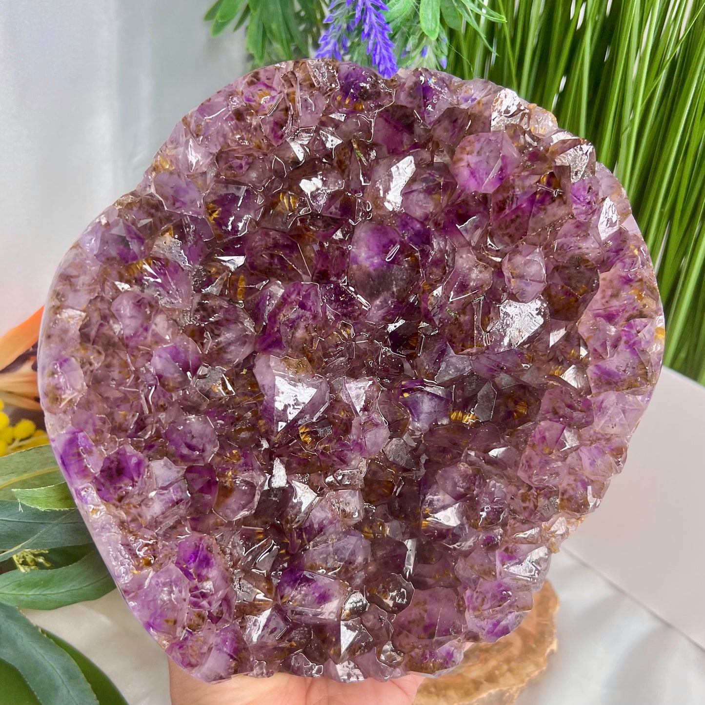 Amethyst with Cacoxenite Cluster Healing Natural Crystal 4416g