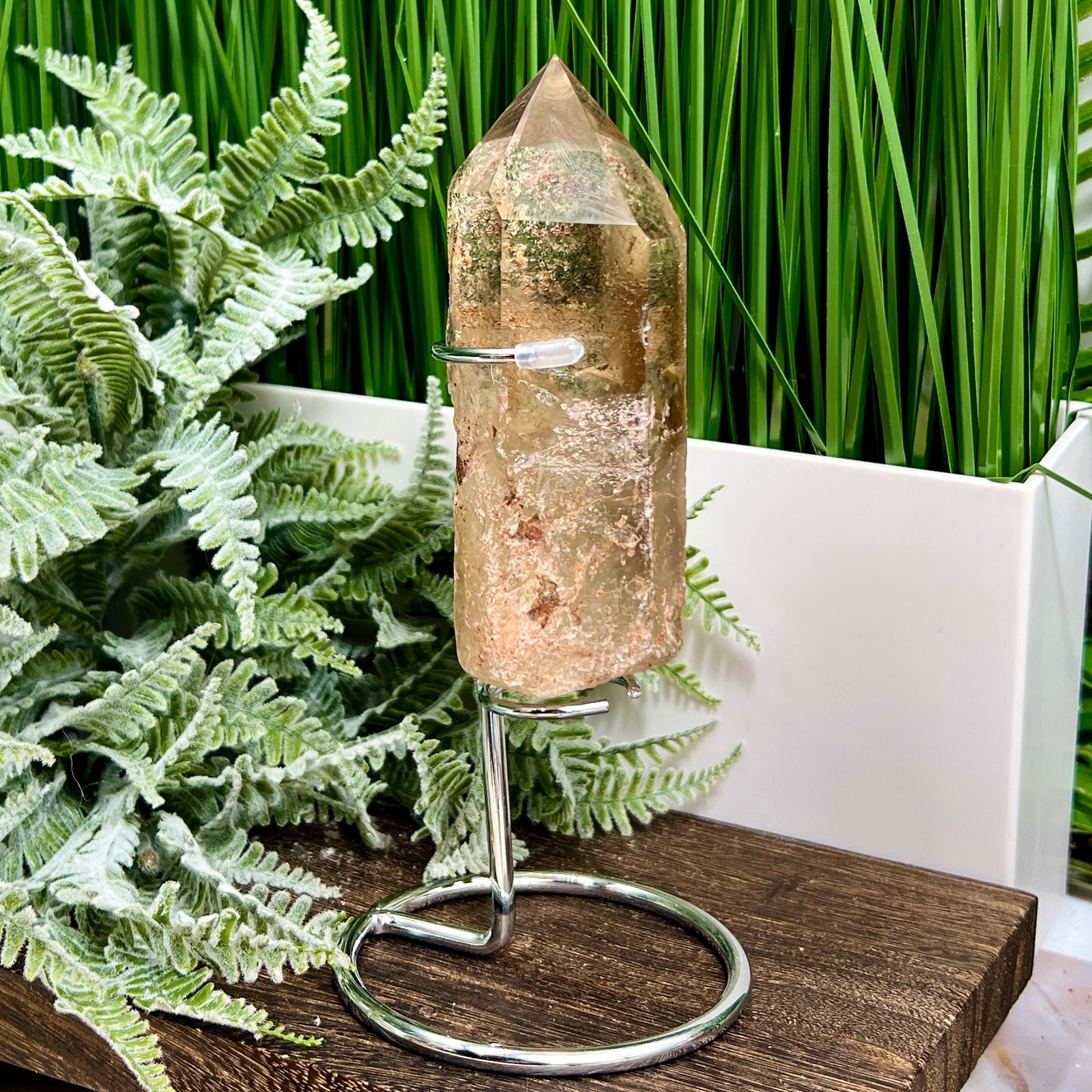 Smoky Quartz Raw Specimens with Stand Generator Natural Crystal 350g 127mm