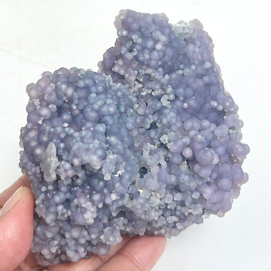 Grape Agate Botryoidal Purple Chalcedony with Stand Natural Raw Specimen Healing Crystal 394g