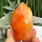 Carnelian Flame Stone of Endurance Motivation Healing Crystal Carving 112g