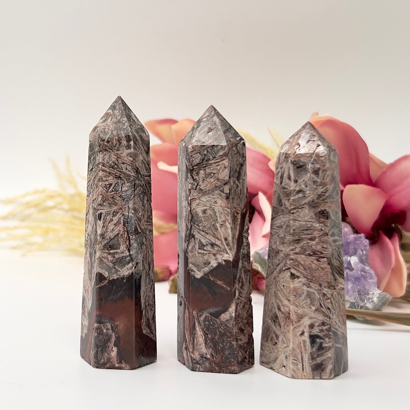 Red Violet Jasper Points Towers Crystal Generators YOU CHOOSE