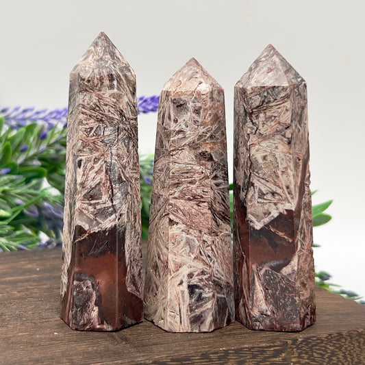 Red Violet Jasper Points Towers Crystal Generators YOU CHOOSE