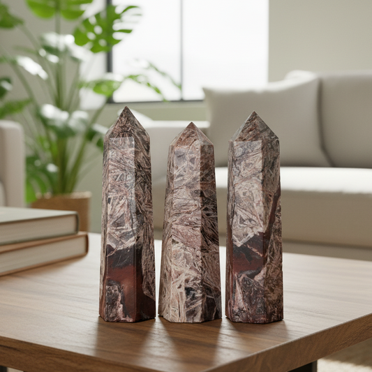 Red Violet Jasper Points Towers Crystal Generators YOU CHOOSE
