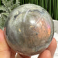 Labradorite Purple Sunset Sphere Healing Crystal Ball Flashy Gemstone 240g 55mm