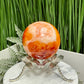 Carnelian with Quartz Sphere Healing Crystal Ball 336g 63mm