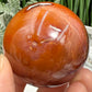 Carnelian in Orca Agate Sphere Healing Crystal Ball 126g 45mm