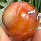 Carnelian in Orca Agate Sphere Healing Crystal Ball 126g 45mm