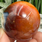 Carnelian in Orca Agate Sphere Healing Crystal Ball 126g 45mm