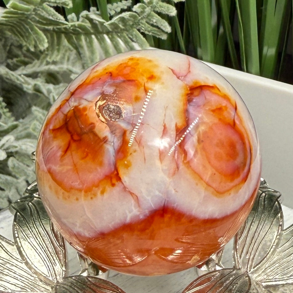 Carnelian Sphere Healing Crystal Ball 100g 41mm