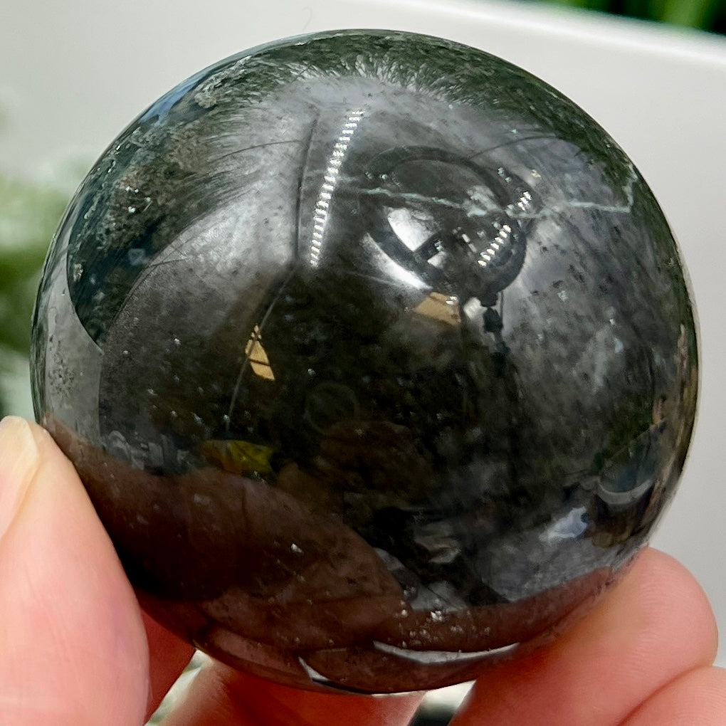 Moss Agate Sphere High Quality Crystal Ball 50mm