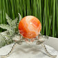 Carnelian with Quartz Sphere Healing Crystal Ball 115g 45mm