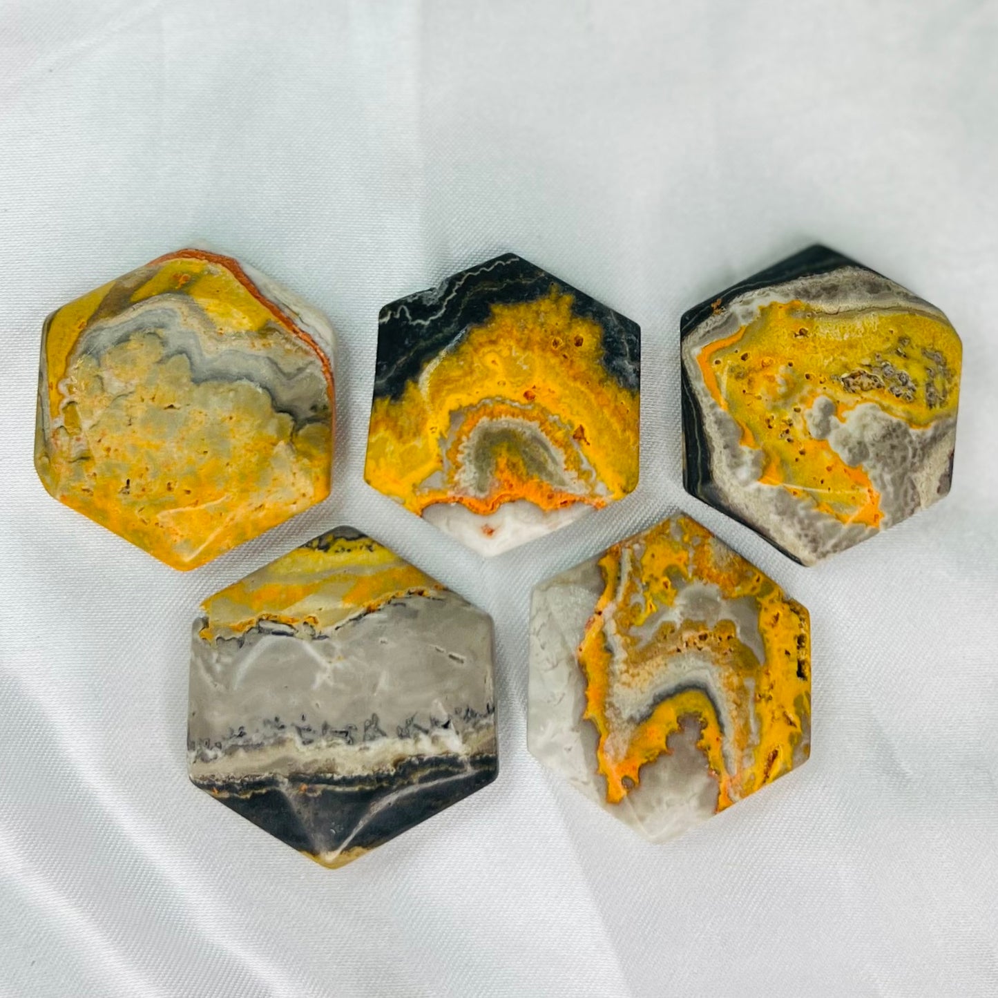 Bumblebee Jasper Star of David Cabochons Crystal Carving YOU CHOOSE