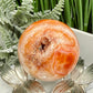 Carnelian with Quartz Sphere Healing Crystal Ball 115g 45mm