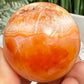 Carnelian with Quartz Sphere Healing Crystal Ball 115g 45mm