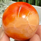 Carnelian with Quartz Sphere Healing Crystal Ball 115g 45mm