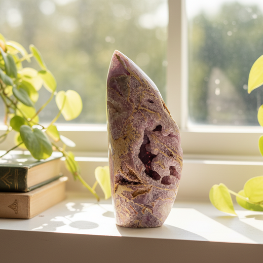 Silky Fluorite Flame High Quality Crystal 664g